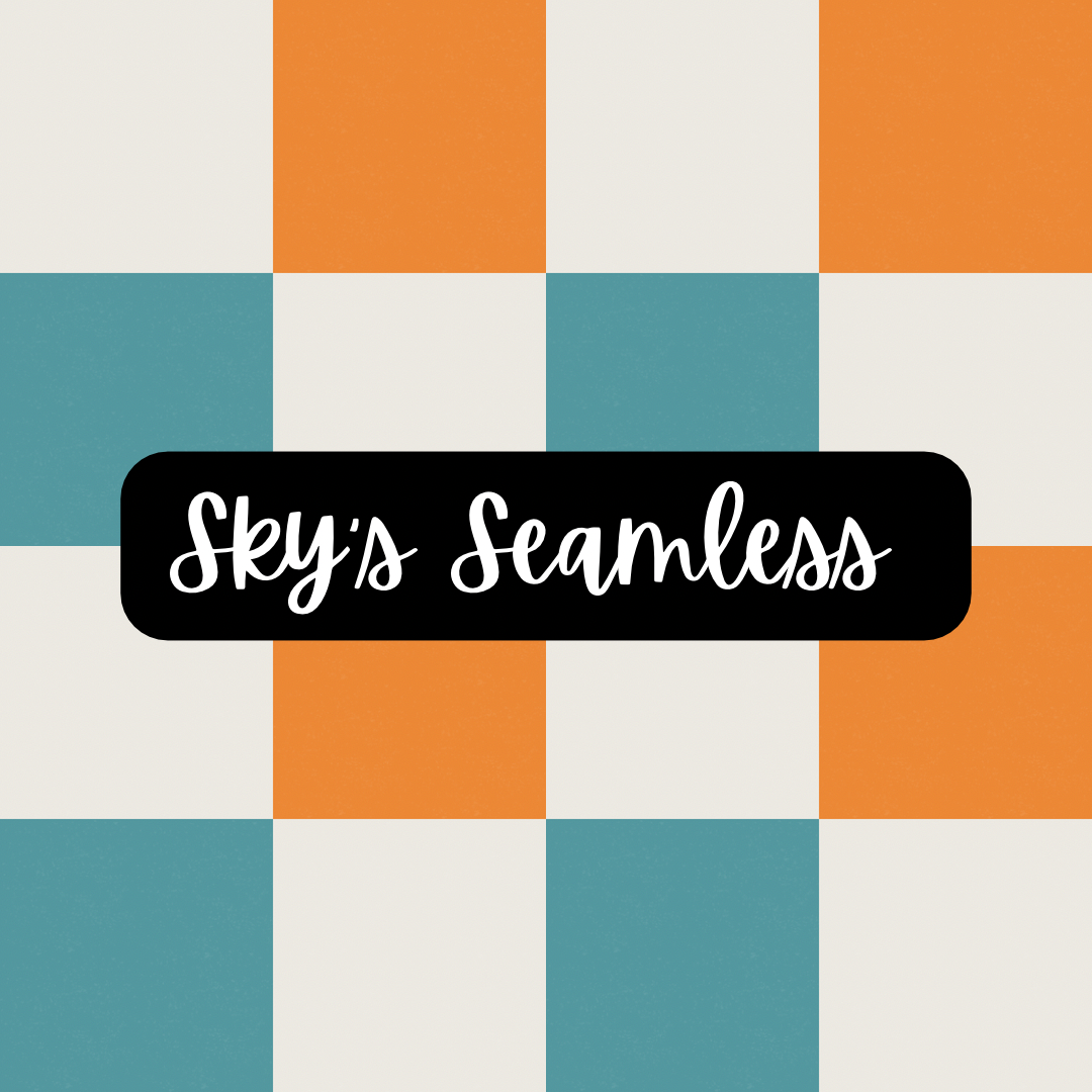 Muted Orange & Teal Checkered