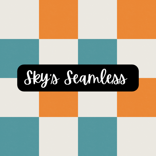 Muted Orange & Teal Checkered