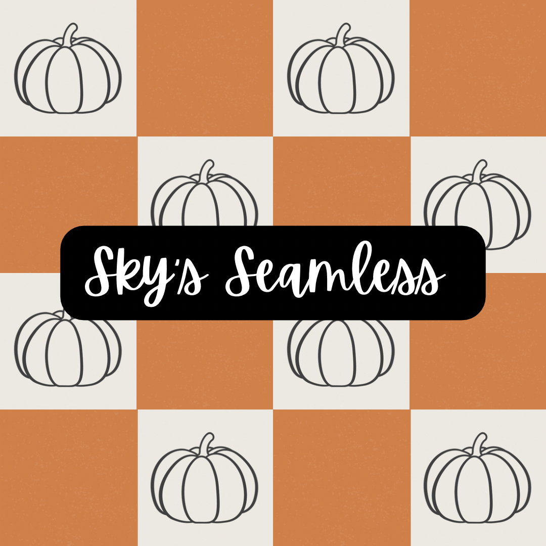 Muted Orange Checkered Pumpkins